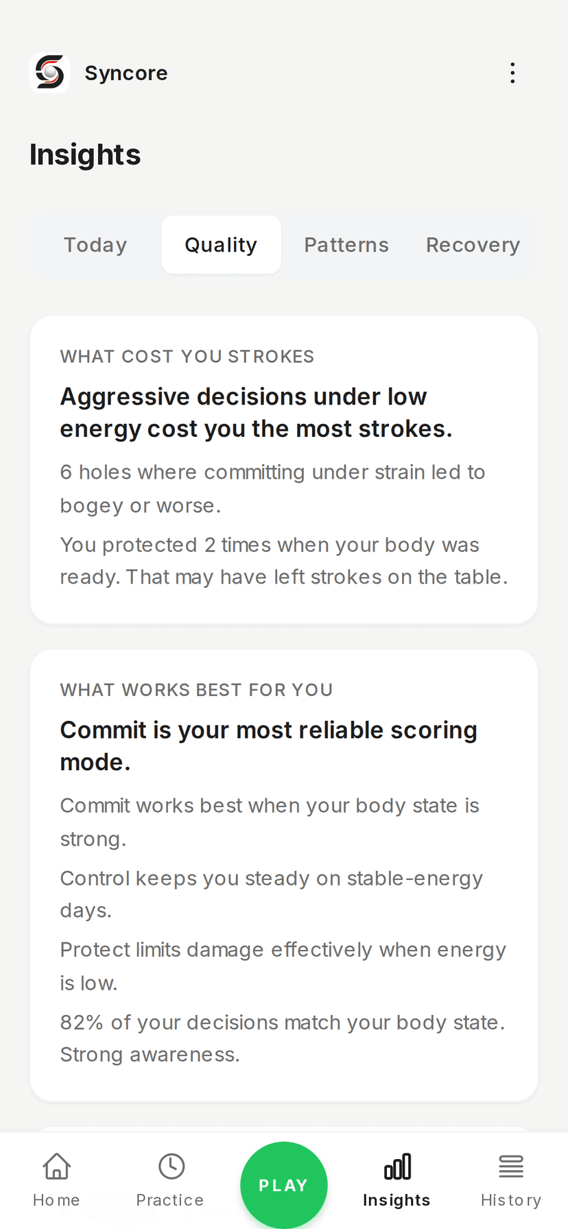 Syncore Insights · Quality